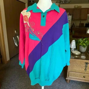 Vintage Bonnie Blair embroidered and bead windbreaker jacket